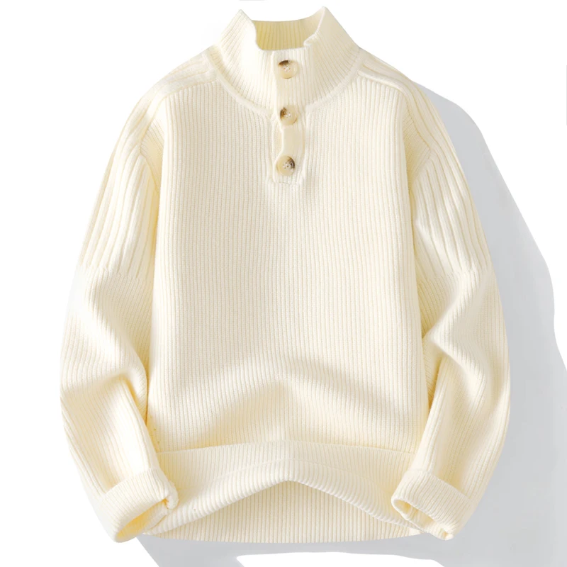 Мужской утепленный вязаный свитер с высоким воротником, повседневная базовая модель, трикотажная кофта с воротником-стойкой, премиум-класс, осень-зима
Мужской утепленный вязаный свитер с высоким воротником, повседневная базовая модель, трикотажная кофта с воротником-стойкой, премиум-класс, осень-зима