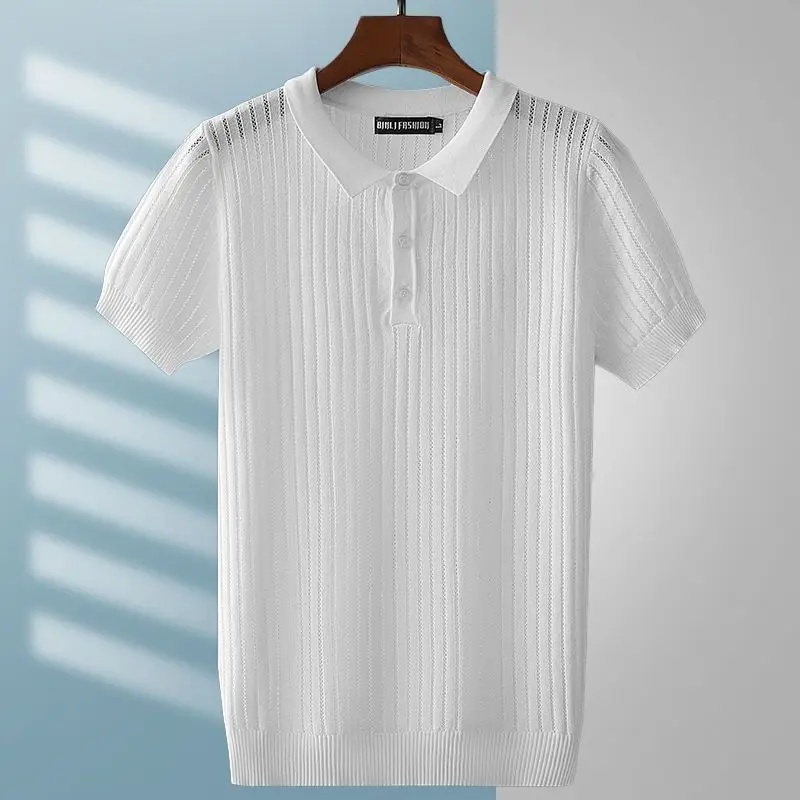 2024 British Style Summer Solid Short Sleeve Knitted Polo-shirts Men Fashion O-Neck Slim Tee High Quality Men Clothing Z15
2024 British Style Summer Solid Short Sleeve Knitted Polo-shirts Men Fashion O-Neck Slim Tee High Quality Men Clothing Z15