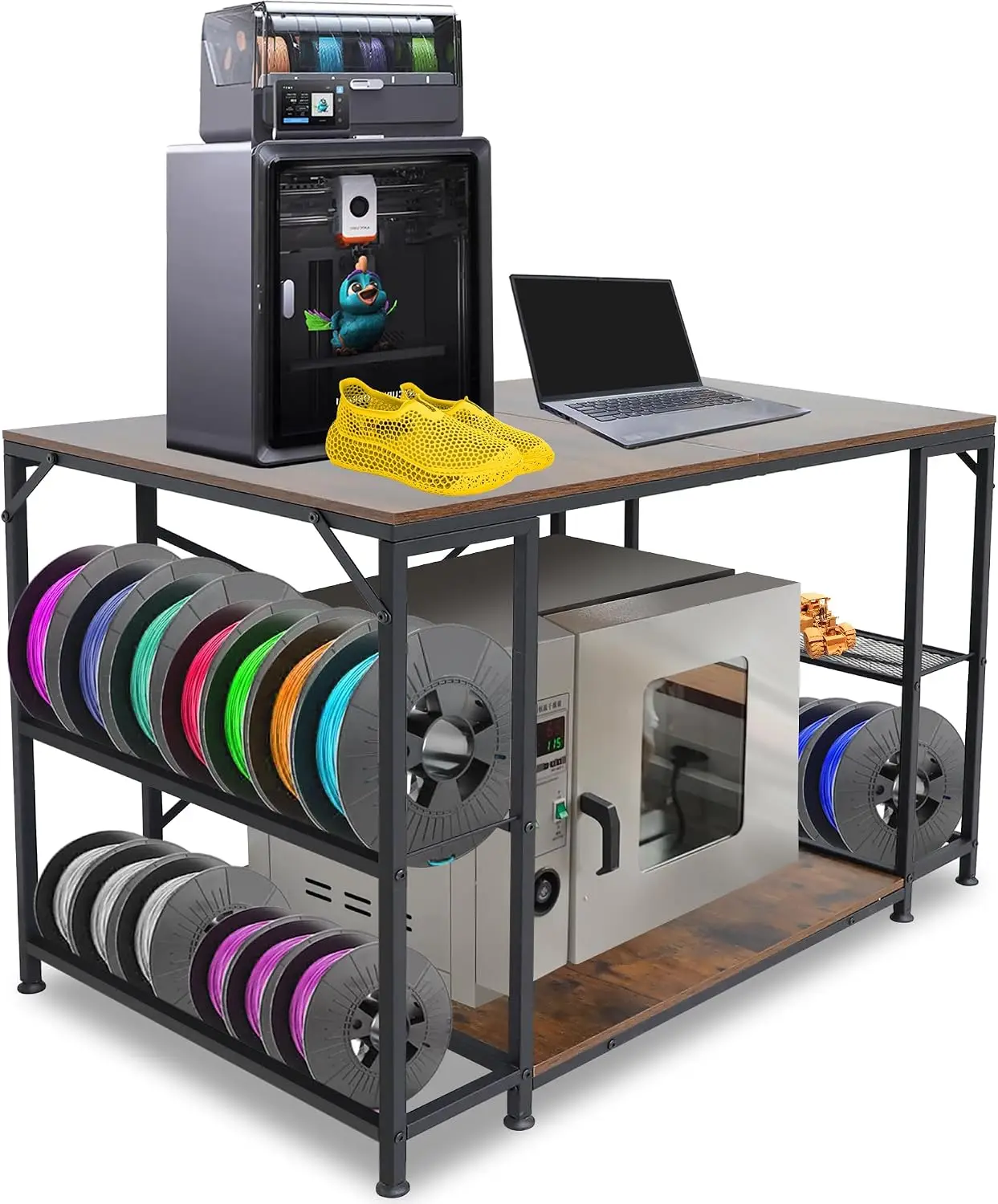 Upgraded 3D Printer Stand, Large 3D Printer Filament Storage Rack for Home Office, 2-Tier Under Desk 3D Printer Table Desk
Upgraded 3D Printer Stand, Large 3D Printer Filament Storage Rack for Home Office, 2-Tier Under Desk 3D Printer Table Desk