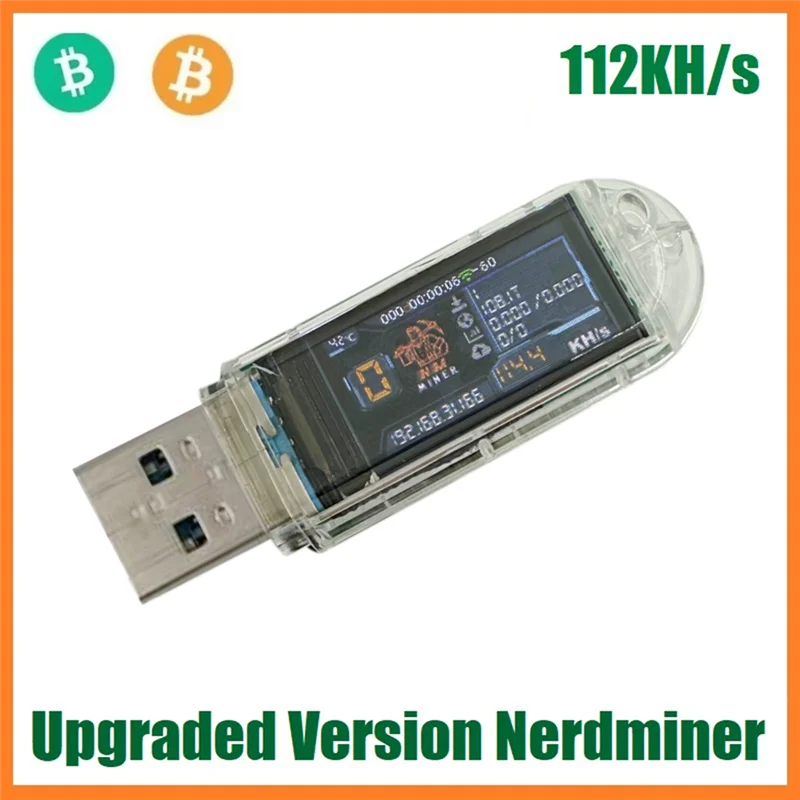 AEE7-USB Nerdminer 112KH/S Solo Lottery Miner BTC Miner Color Display Bitcoin Mini Miner Asic Mining For Home Office
AEE7-USB Nerdminer 112KH/S Solo Lottery Miner BTC Miner Color Display Bitcoin Mini Miner Asic Mining For Home Office