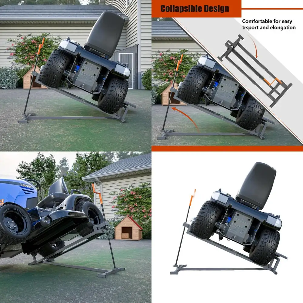 Heavy-Duty Foldable Lawn Mower Jack for Riding and Garden Tractors, Suitable for Multiple Mowers with Manual and Power Tool Hand
Heavy-Duty Foldable Lawn Mower Jack for Riding and Garden Tractors, Suitable for Multiple Mowers with Manual and Power Tool Hand