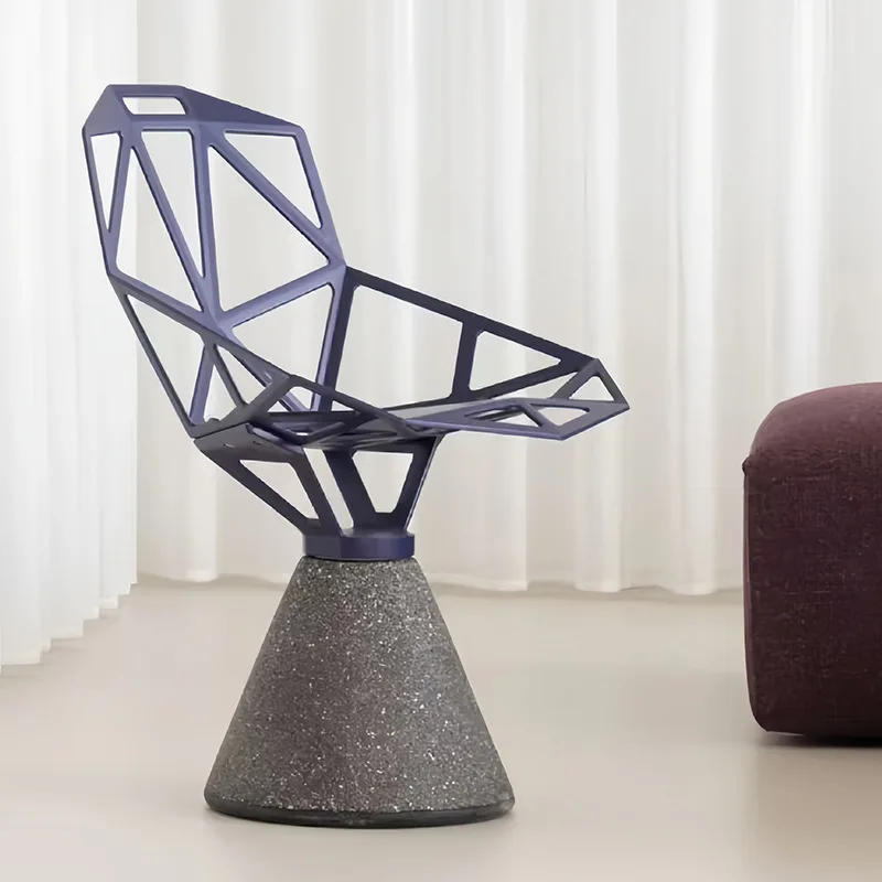 Art simple metal rhombus chair modern niche cafe outdoor backrest
Art simple metal rhombus chair modern niche cafe outdoor backrest