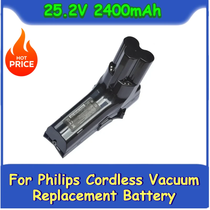 25.2V 2400mAh for Philips SpeedPro Max Aqua Stick XC8055/01 XC8045/01 XC8043/01 XC8347/01 Cordless Vacuum Replacement Battery
25.2V 2400mAh for Philips SpeedPro Max Aqua Stick XC8055/01 XC8045/01 XC8043/01 XC8347/01 Cordless Vacuum Replacement Battery