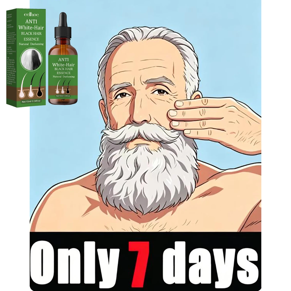 White To Black hairAnti-grey hair essence Serum treatment restore natural hair color and restore healthyWhite To Black hairAnti-
White To Black hairAnti-grey hair essence Serum treatment restore natural hair color and restore healthyWhite To Black hairAnti-