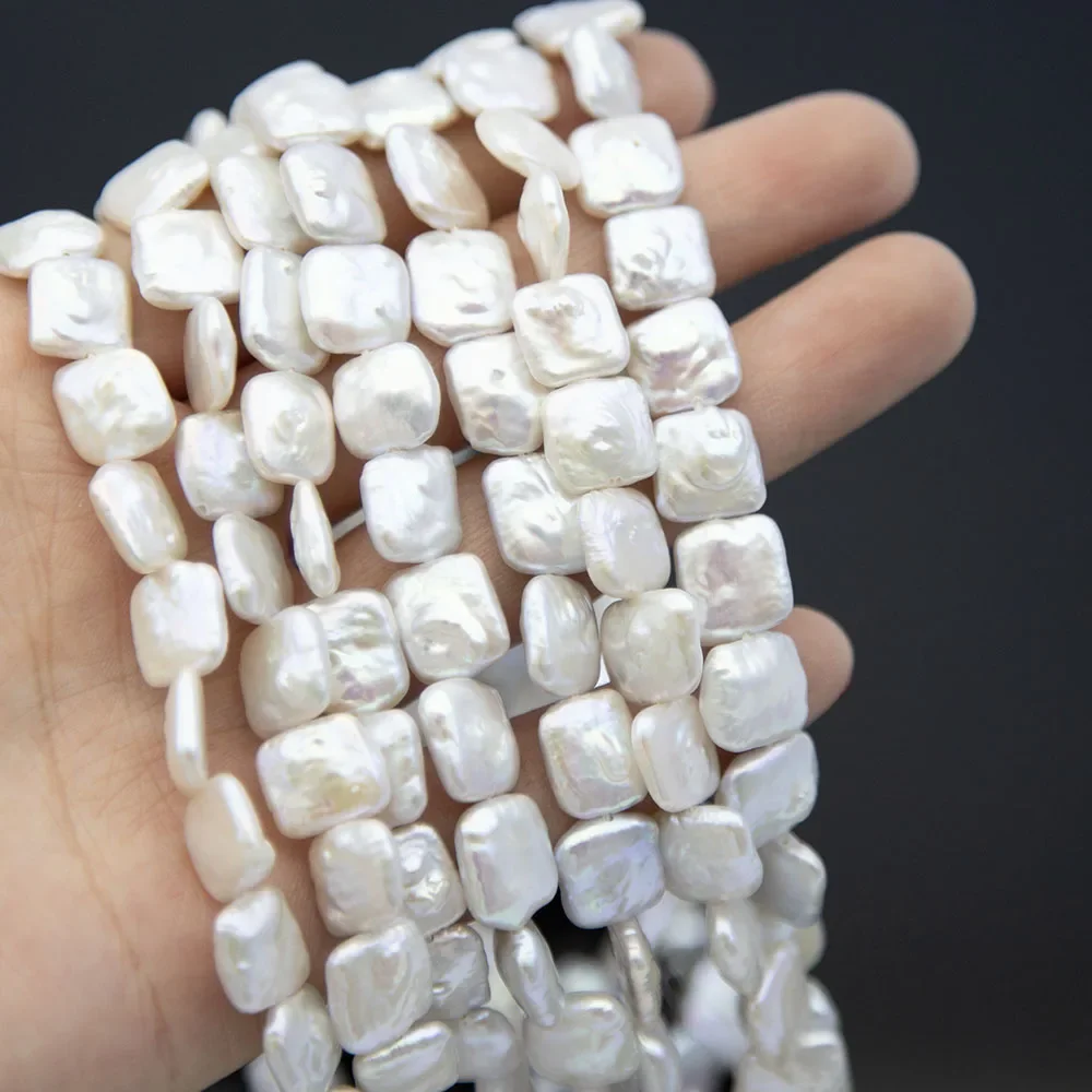 10mm Natural Freshwater Pearl Square Bead String, High-quality White, 39cm Long DIY Bracelet, Necklace, Jewelry Accessories 
10mm Natural Freshwater Pearl Square Bead String, High-quality White, 39cm Long DIY Bracelet, Necklace, Jewelry Accessories