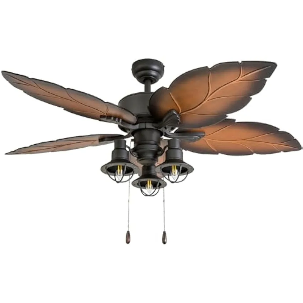 Ocean Crest, 52-дюймовый тропический потолочный вентилятор для использования в помещении и на открытом воздухе с подсветкой, тянущая цепь, три варианта установки, погодостойкая ладонь
Ocean Crest, 52-дюймовый тропический потолочный вентилятор для использования в помещении и на открытом воздухе с подсветкой, тянущая цепь, три варианта установки, погодостойкая ладонь