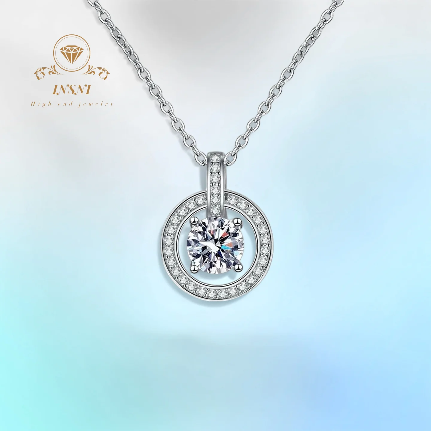 1CT GBA Certified D Color Round Lock Clip Moissanite Pendant S925 Sterling Silver Lock Collar Chain Free gift box for Women
1CT GBA Certified D Color Round Lock Clip Moissanite Pendant S925 Sterling Silver Lock Collar Chain Free gift box for Women