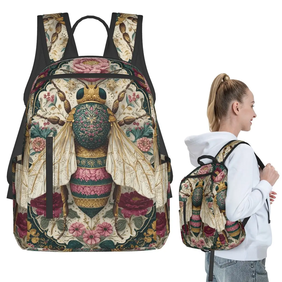 Bee Themed Backpack Student BookBag Kids School Bag Computer Shoulder Bags Men Women
Bee Themed Backpack Student BookBag Kids School Bag Computer Shoulder Bags Men Women