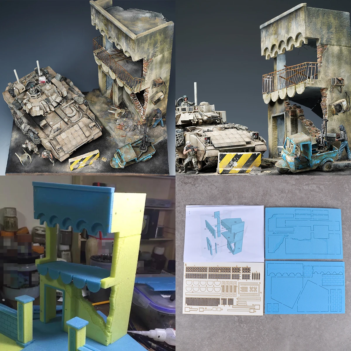 Assembly Architectural model sand table Middle Eastern buildings battle damage Destroyed Damaged diorama Scale model kit 1/35
Assembly Architectural model sand table Middle Eastern buildings battle damage Destroyed Damaged diorama Scale model kit 1/35