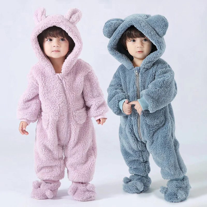 Newborn Overalls Baby Girl Boy Rompers Spring Autumn Warm Fleece Hooded Baby Coats Outfits
Newborn Overalls Baby Girl Boy Rompers Spring Autumn Warm Fleece Hooded Baby Coats Outfits
