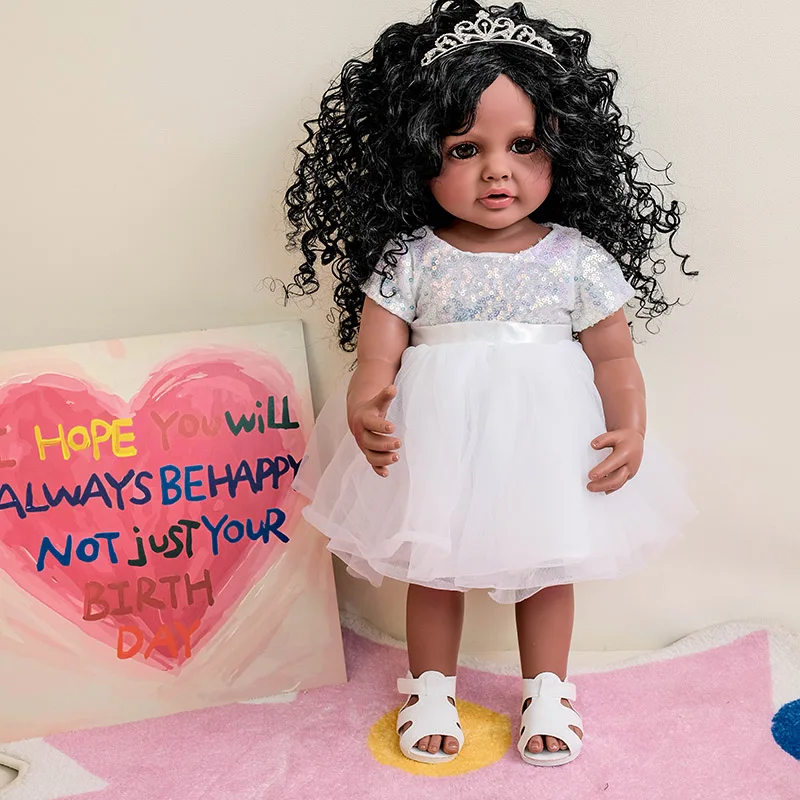 55 см 22 дюйма, силиконовая кукла для всего тела Betty Reborn с вьющимися волосами, реалистичная 3D темная кожа, подарки для детей
55 см 22 дюйма, силиконовая кукла для всего тела Betty Reborn с вьющимися волосами, реалистичная 3D темная кожа, подарки для детей