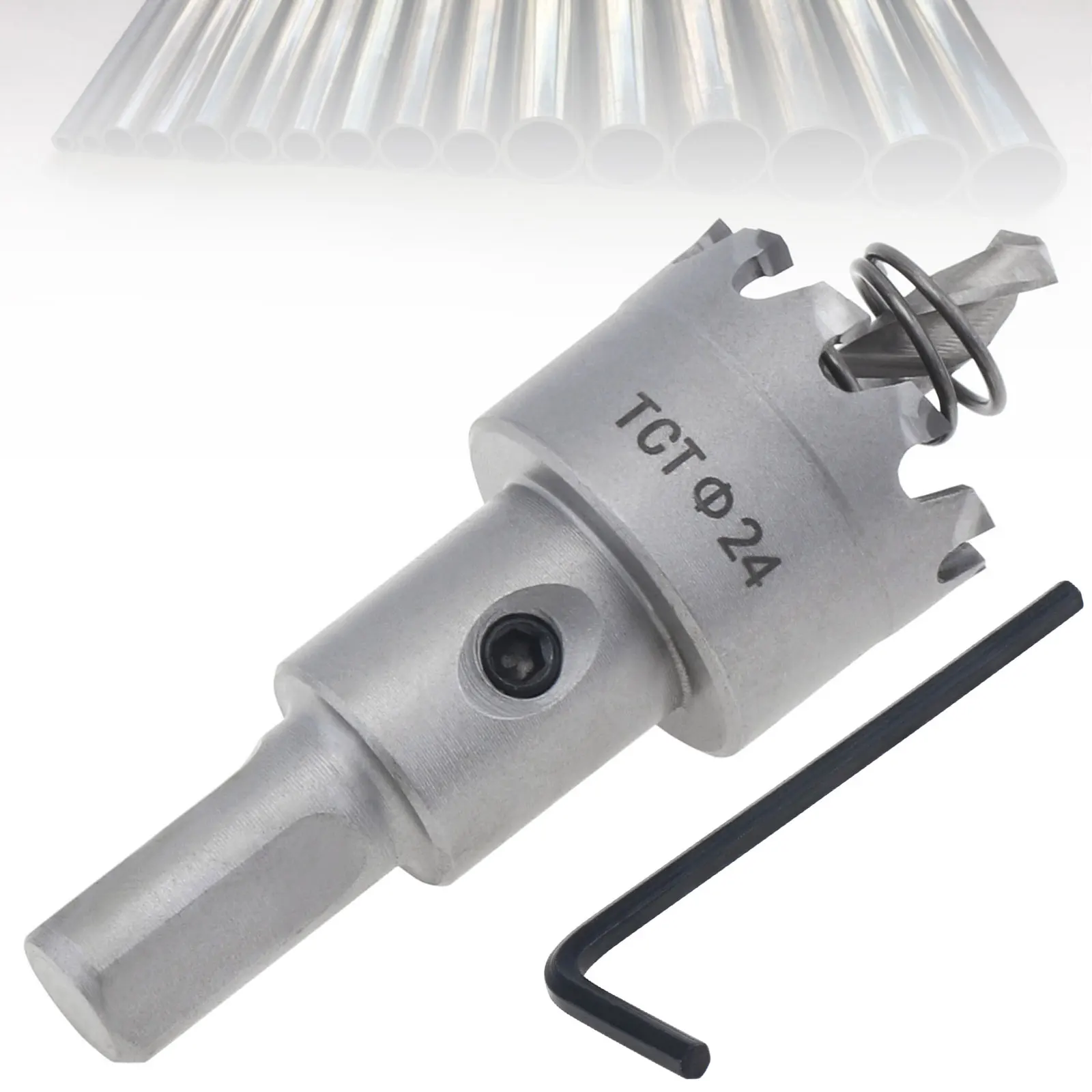 24mm Multi Tooth Alloy Butt Welding TCT Hole Saw for Stainless Steel Aluminum Alloy Plastic Wood with Titanium-Plated Drill Bit
24mm Multi Tooth Alloy Butt Welding TCT Hole Saw for Stainless Steel Aluminum Alloy Plastic Wood with Titanium-Plated Drill Bit