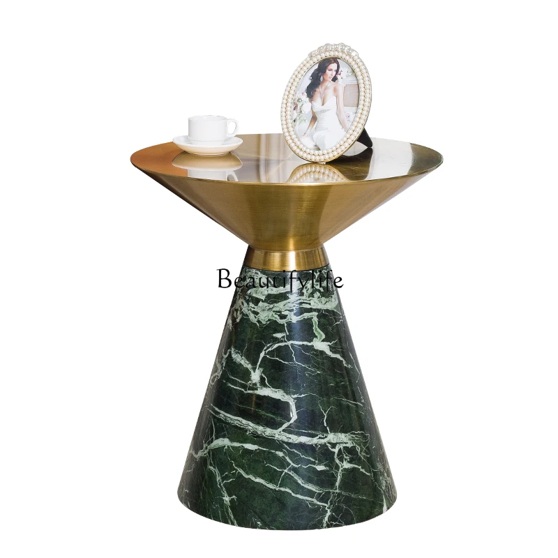 Mobile marble stainless steel corner table Nordic balcony small coffee table creative round light luxury
Mobile marble stainless steel corner table Nordic balcony small coffee table creative round light luxury