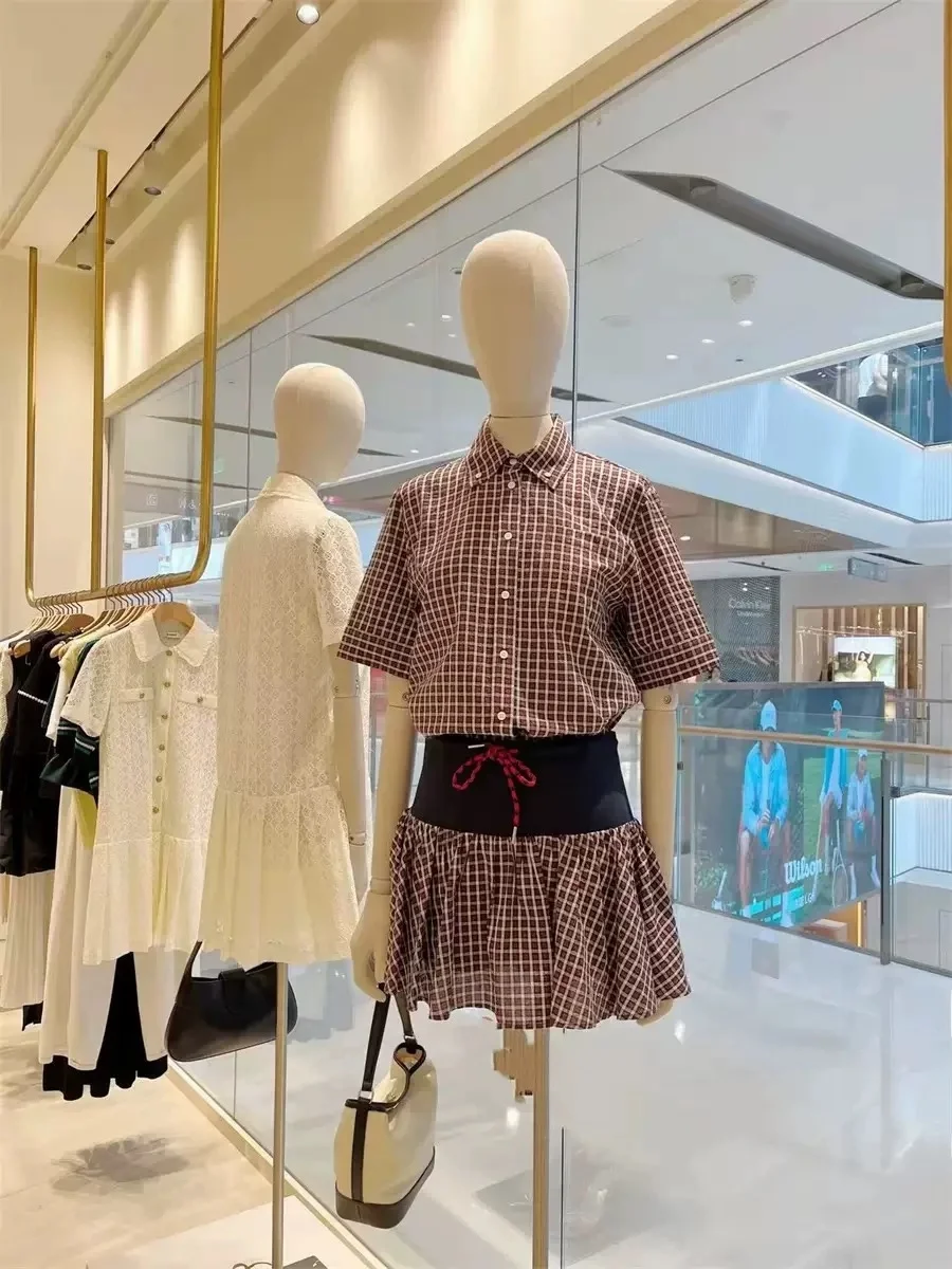 Свободный клетчатый комплект с юбкой на талии и шнурком, винтажный комплект из дышащего хлопка, повседневная одежда для осеннего сезона
Свободный клетчатый комплект с юбкой на талии и шнурком, винтажный комплект из дышащего хлопка, повседневная одежда для осеннего сезона