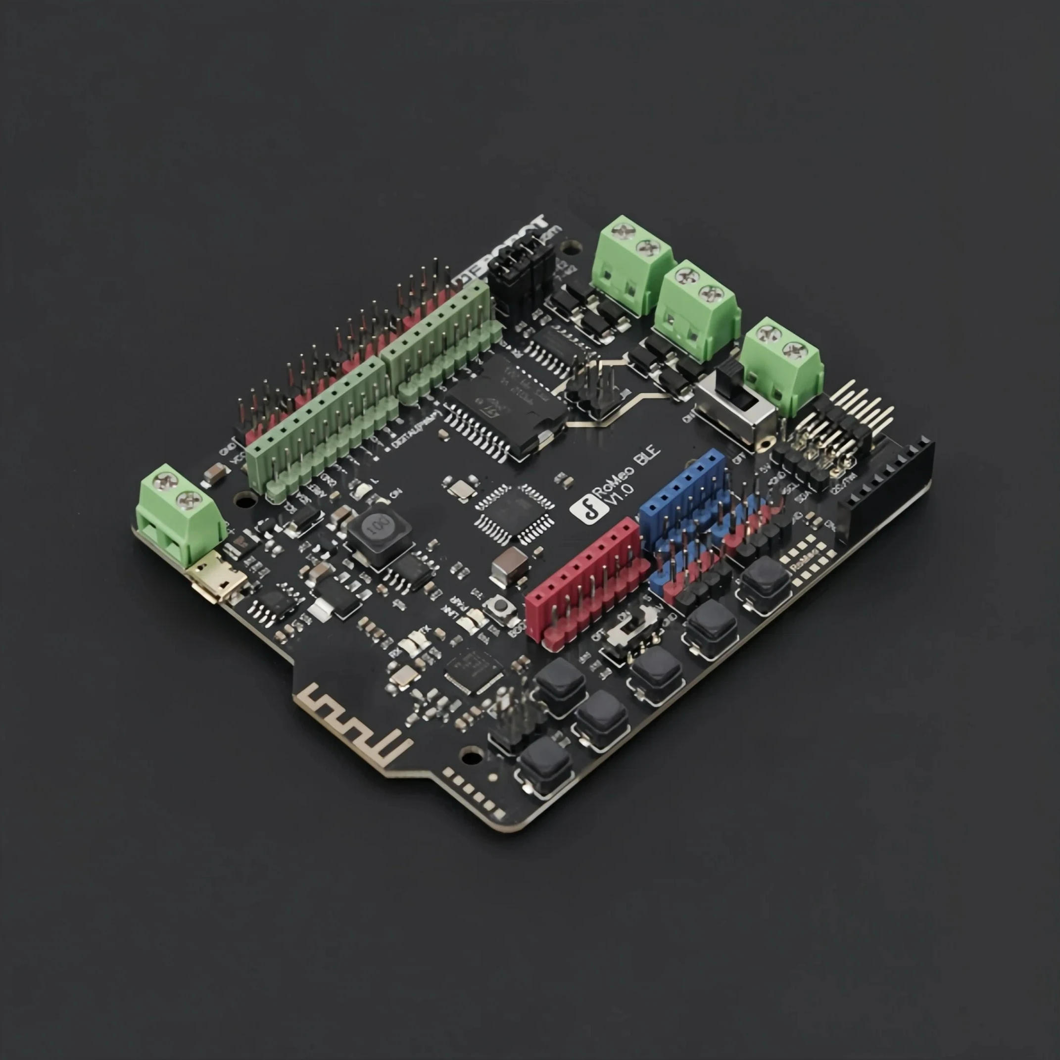Bluno Romeo All-in-One Controller Atmega328P with Bluetooth 4.0 & Motor Driver for Arduino Robot
Bluno Romeo All-in-One Controller Atmega328P with Bluetooth 4.0 & Motor Driver for Arduino Robot