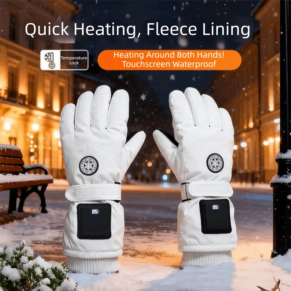 Windproof Smart Heated Gloves Waterproof 3 Heating Levels Heating Gloves Thickening And Velvet Cold-Proof Electric Heated Gloves
Windproof Smart Heated Gloves Waterproof 3 Heating Levels Heating Gloves Thickening And Velvet Cold-Proof Electric Heated Gloves