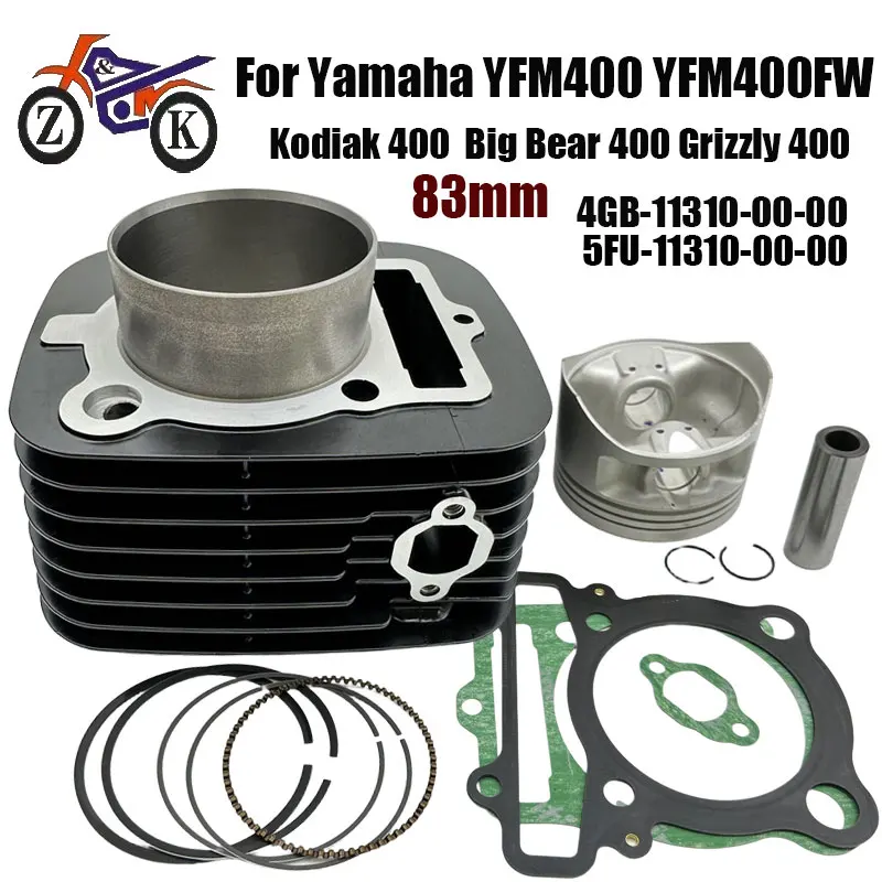 83mm 386cc Motorcycle Cylinder Piston Kit For Yamaha YFM400 Kodiak 400 Big Bear 400 4T Engine Parts 5FU-11310-00-00 4GB113100000
83mm 386cc Motorcycle Cylinder Piston Kit For Yamaha YFM400 Kodiak 400 Big Bear 400 4T Engine Parts 5FU-11310-00-00 4GB113100000