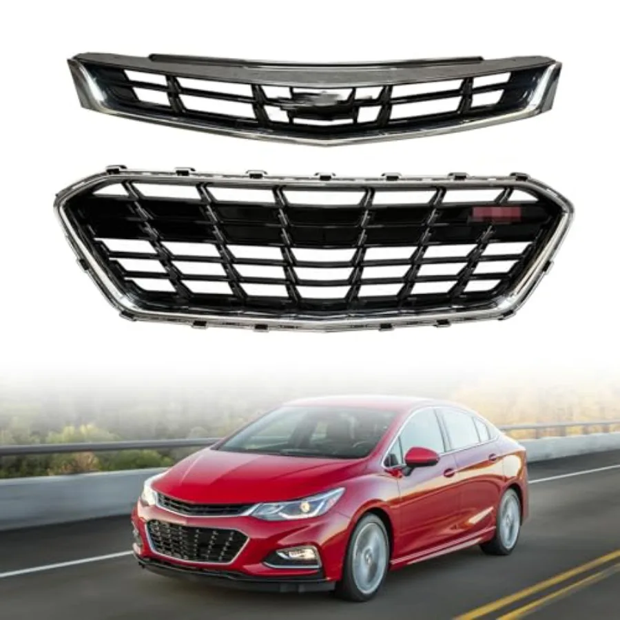 Front Grille Kit Upper Lower for 2016-2019 Chevy Cruze Sedan W/RS Package Black Plastic Aerodynamic Styling Upgrade
Front Grille Kit Upper Lower for 2016-2019 Chevy Cruze Sedan W/RS Package Black Plastic Aerodynamic Styling Upgrade