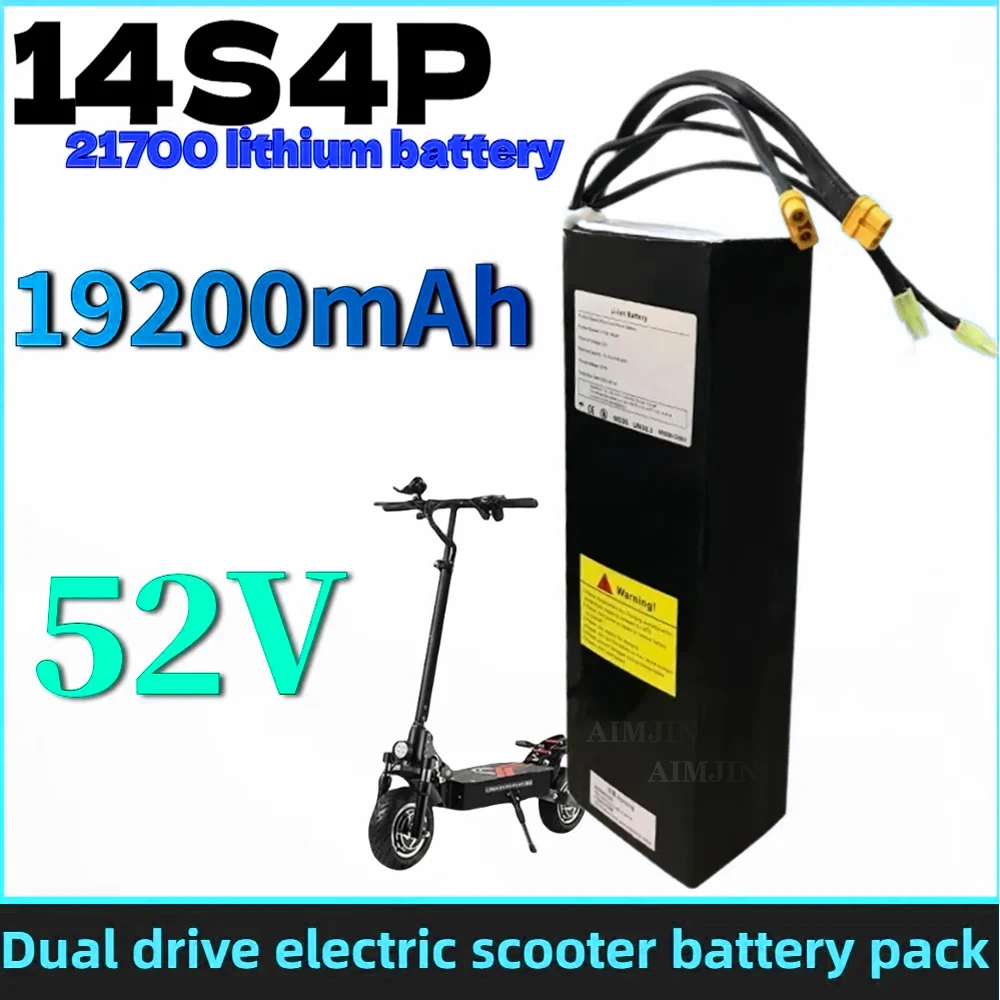 New 52V Battery 19.2Ah 21700 14S4P Rechargeable Lithium Battery Pack Suitable For Dual Drive Scooter Battery
New 52V Battery 19.2Ah 21700 14S4P Rechargeable Lithium Battery Pack Suitable For Dual Drive Scooter Battery