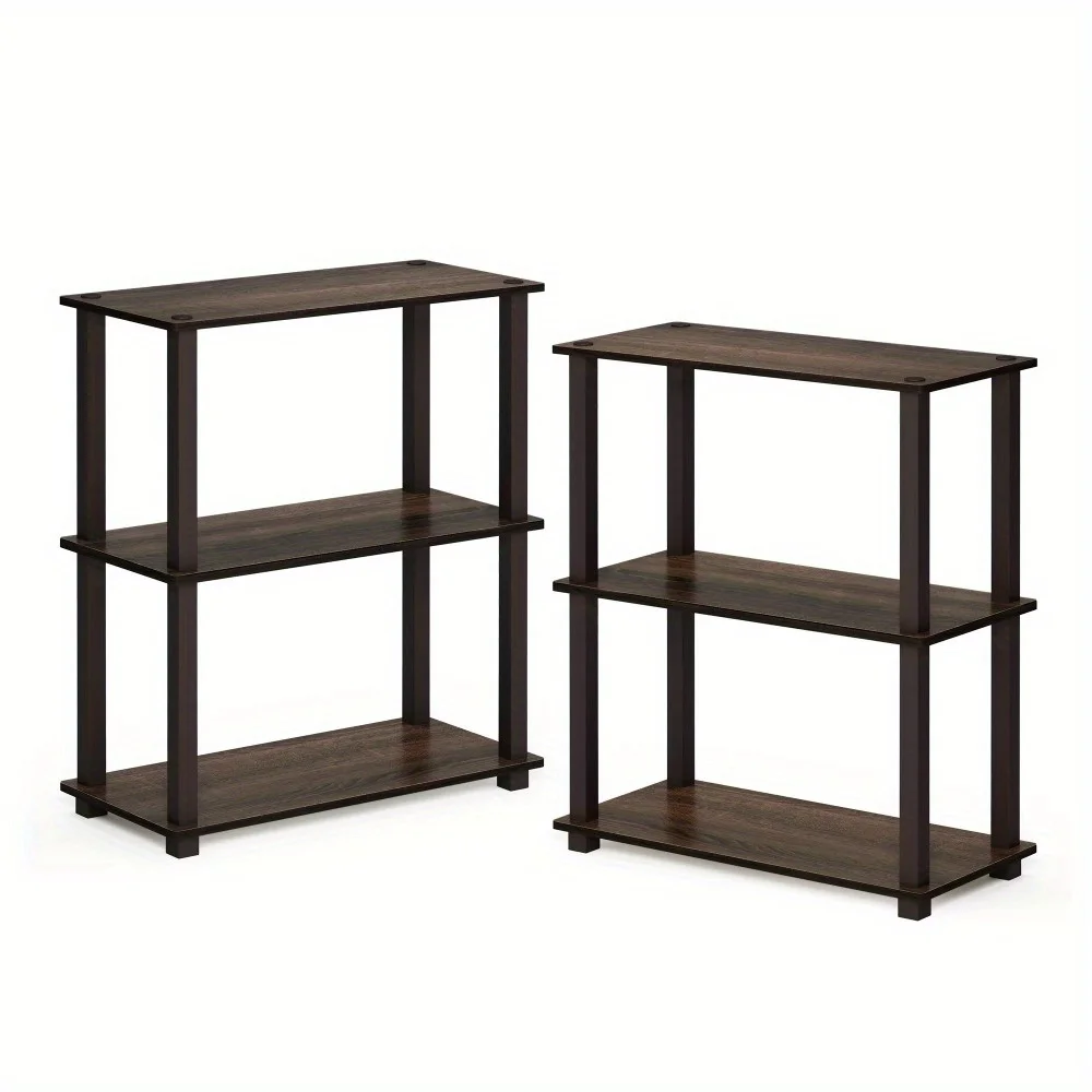 23.6"W x 11.6"D x 29.6"H 3-Shelf Display Rack with Square Tube, Walnut and Brown
23.6"W x 11.6"D x 29.6"H 3-Shelf Display Rack with Square Tube, Walnut and Brown