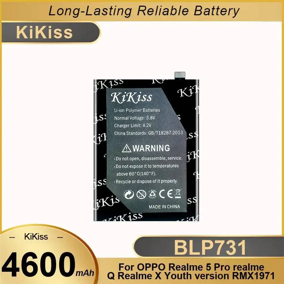 Mobile Phone Battery BLP731 4600Mah For Oppo Realme 5 Pro Q X Youth Version RMX1971
Mobile Phone Battery BLP731 4600Mah For Oppo Realme 5 Pro Q X Youth Version RMX1971