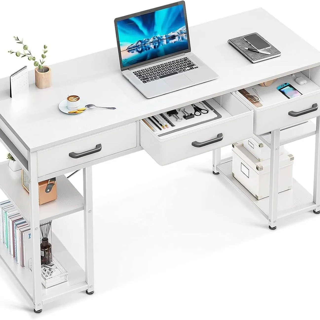 Simple White Computer Desk Desktop Single Desk Drawer Bedroom Desk Table Shelf Storage Combination
Simple White Computer Desk Desktop Single Desk Drawer Bedroom Desk Table Shelf Storage Combination