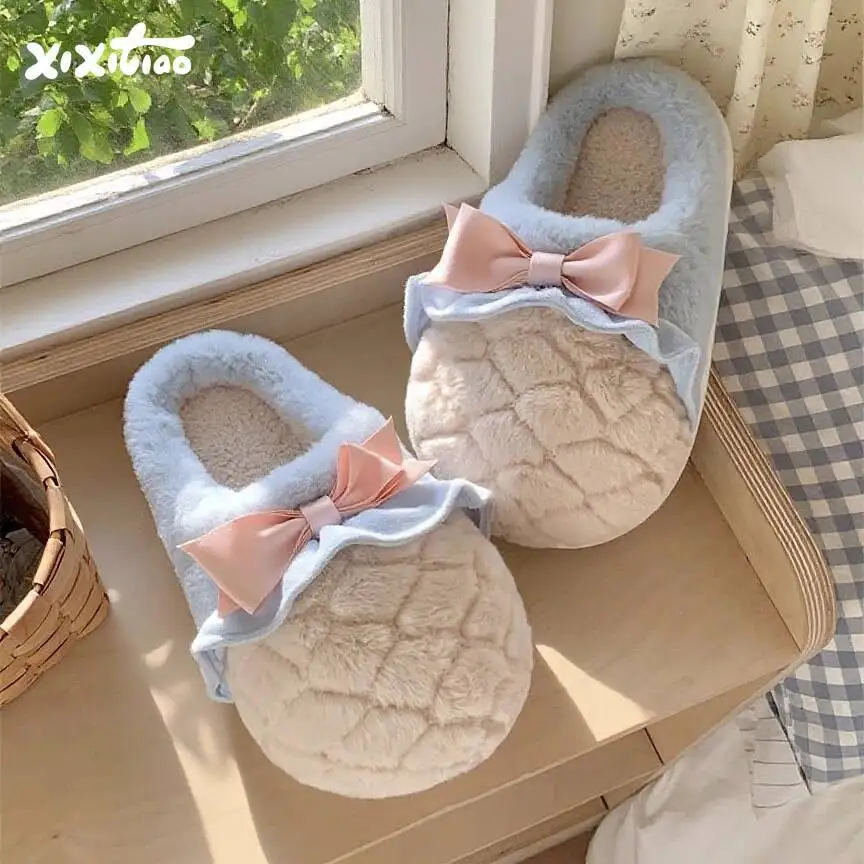 Women's Winter Home Slippers with Girlish Bow & Ice Cream Design Sweet Fleece Warm Maternity Shoes
Women's Winter Home Slippers with Girlish Bow & Ice Cream Design Sweet Fleece Warm Maternity Shoes