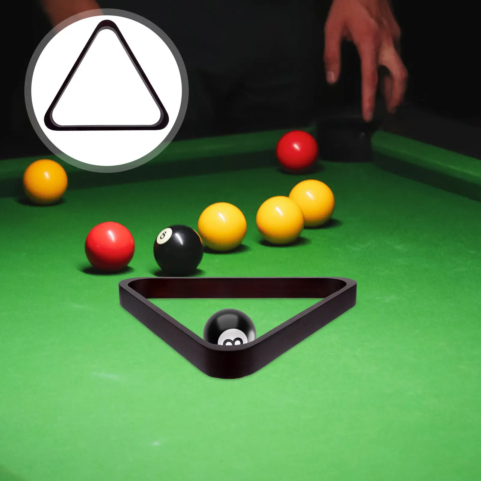 Premium Wooden Pool Triangle Rack Billiard Balls Holder Sturdy Stable Structure Easy Storage Gift for Billiards Lovers Pool
Premium Wooden Pool Triangle Rack Billiard Balls Holder Sturdy Stable Structure Easy Storage Gift for Billiards Lovers Pool