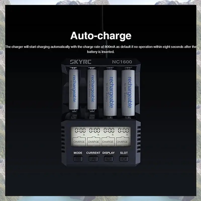 N75R-4X SKYRC NC1600 Battery Charger AA/AAA Nimh Nicr Battery Charger With Analyzer Portable Utility Charger
N75R-4X SKYRC NC1600 Battery Charger AA/AAA Nimh Nicr Battery Charger With Analyzer Portable Utility Charger