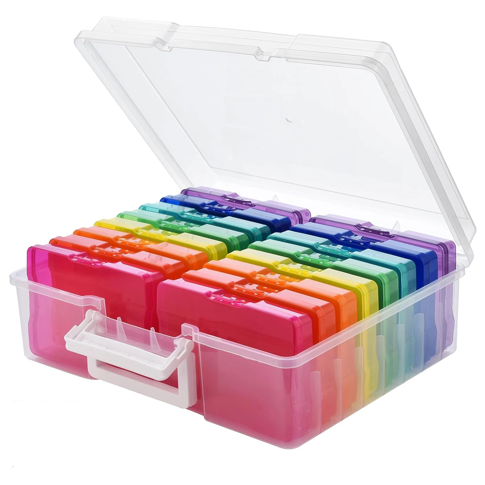 16PC Colorful Plastic Photo Organizer with 1 Large Organizer and 16 Small Organizers for Photos Cards Crafts Jewel Storage Boxes
16PC Colorful Plastic Photo Organizer with 1 Large Organizer and 16 Small Organizers for Photos Cards Crafts Jewel Storage Boxes