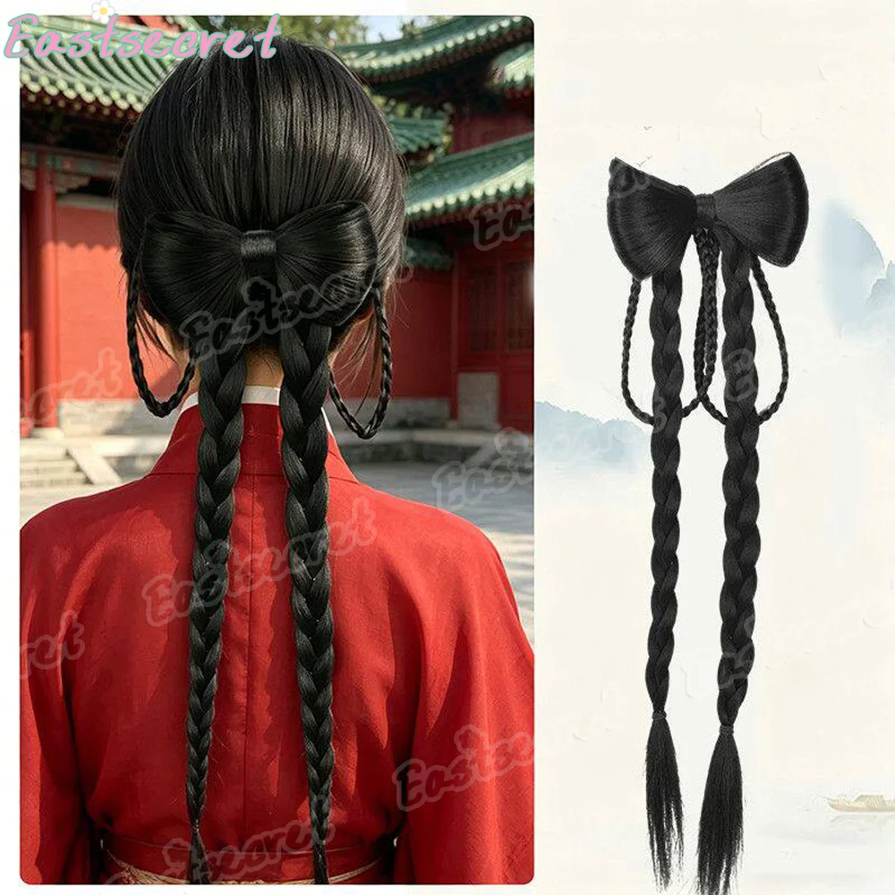 EAST Wig female duckbill clip bow knot back hair compression modeling hand braided Fried Dough Twists braid synthetic wig braid
EAST Wig female duckbill clip bow knot back hair compression modeling hand braided Fried Dough Twists braid synthetic wig braid