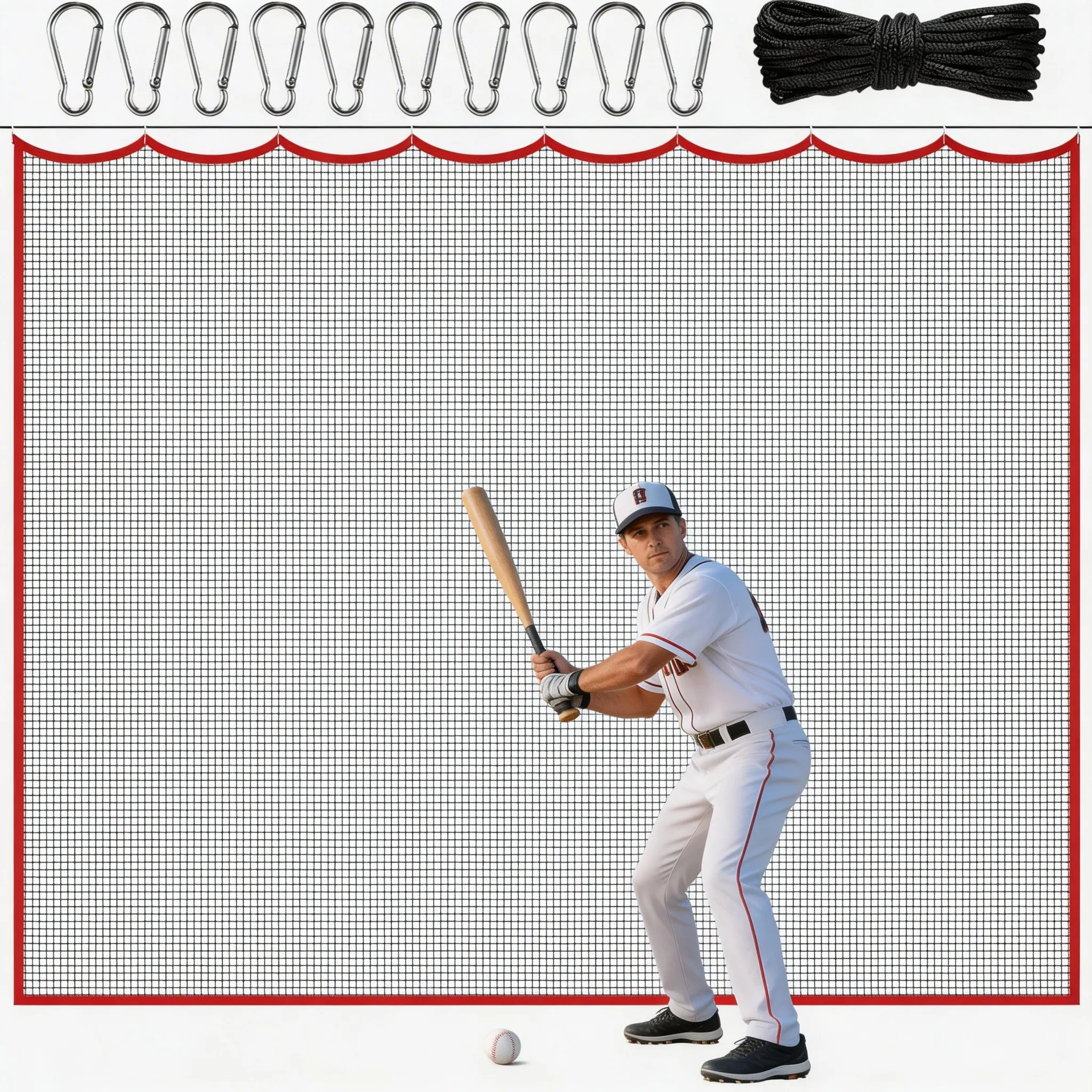 10x10FT Golf Hitting Barrier Net Heavy Duty High Impact Golf Practice Net for Indoor Outdoor Backyard Driving Range Training
10x10FT Golf Hitting Barrier Net Heavy Duty High Impact Golf Practice Net for Indoor Outdoor Backyard Driving Range Training