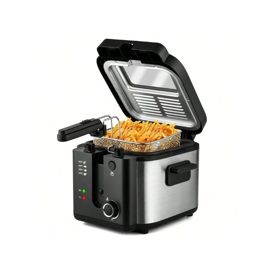 SUSTEAS Deep Fryer With Basket, 1500W Electric Deep Fryers For Home Use With Temperature Control, Removable Lid And 2.5L Non-St
SUSTEAS Deep Fryer With Basket, 1500W Electric Deep Fryers For Home Use With Temperature Control, Removable Lid And 2.5L Non-St