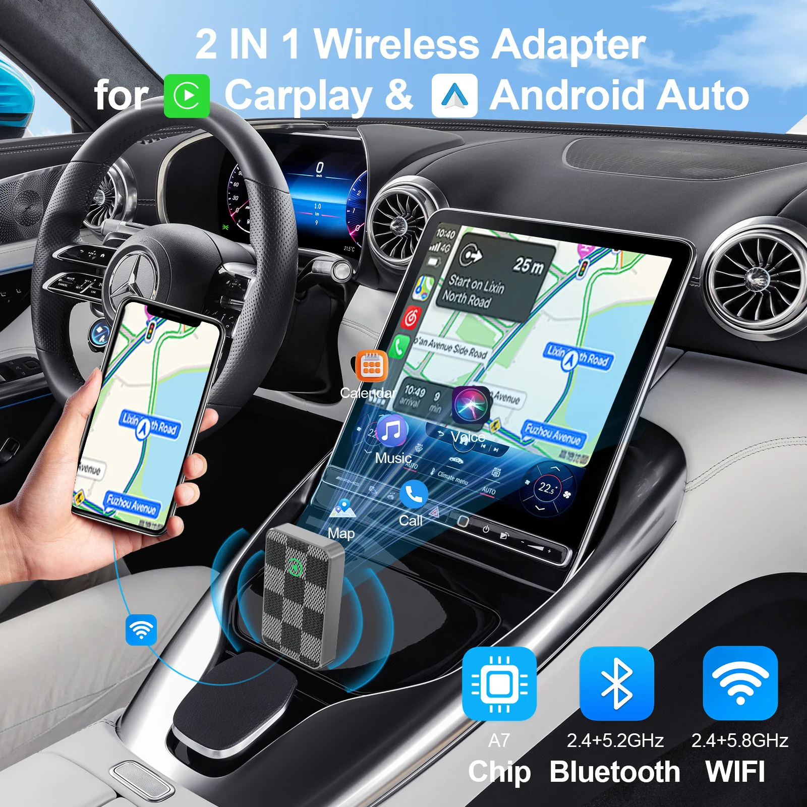 Smart Car Box USB Wireless CarPlay Compatible with iPhone and Android Auto Box
Smart Car Box USB Wireless CarPlay Compatible with iPhone and Android Auto Box