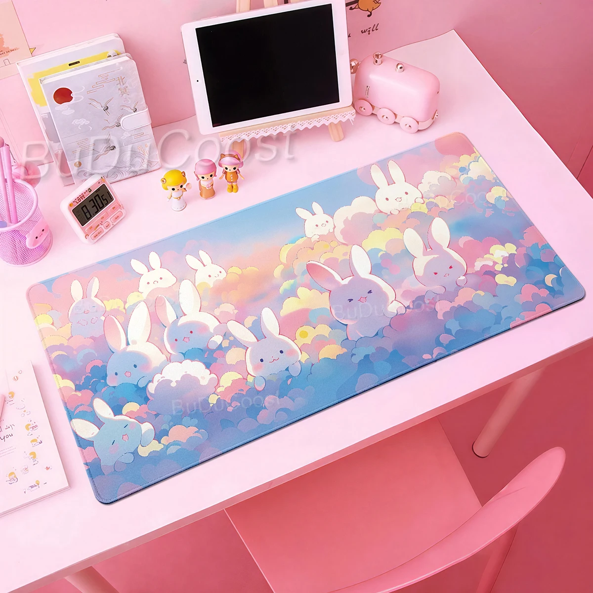 Cute White Rabbit Mouse Pad Pastel Cloud Desk Mat E-Sports Extended Mousepad Office Accessories PC Keyboard Tablepad Desk Decort
Cute White Rabbit Mouse Pad Pastel Cloud Desk Mat E-Sports Extended Mousepad Office Accessories PC Keyboard Tablepad Desk Decort