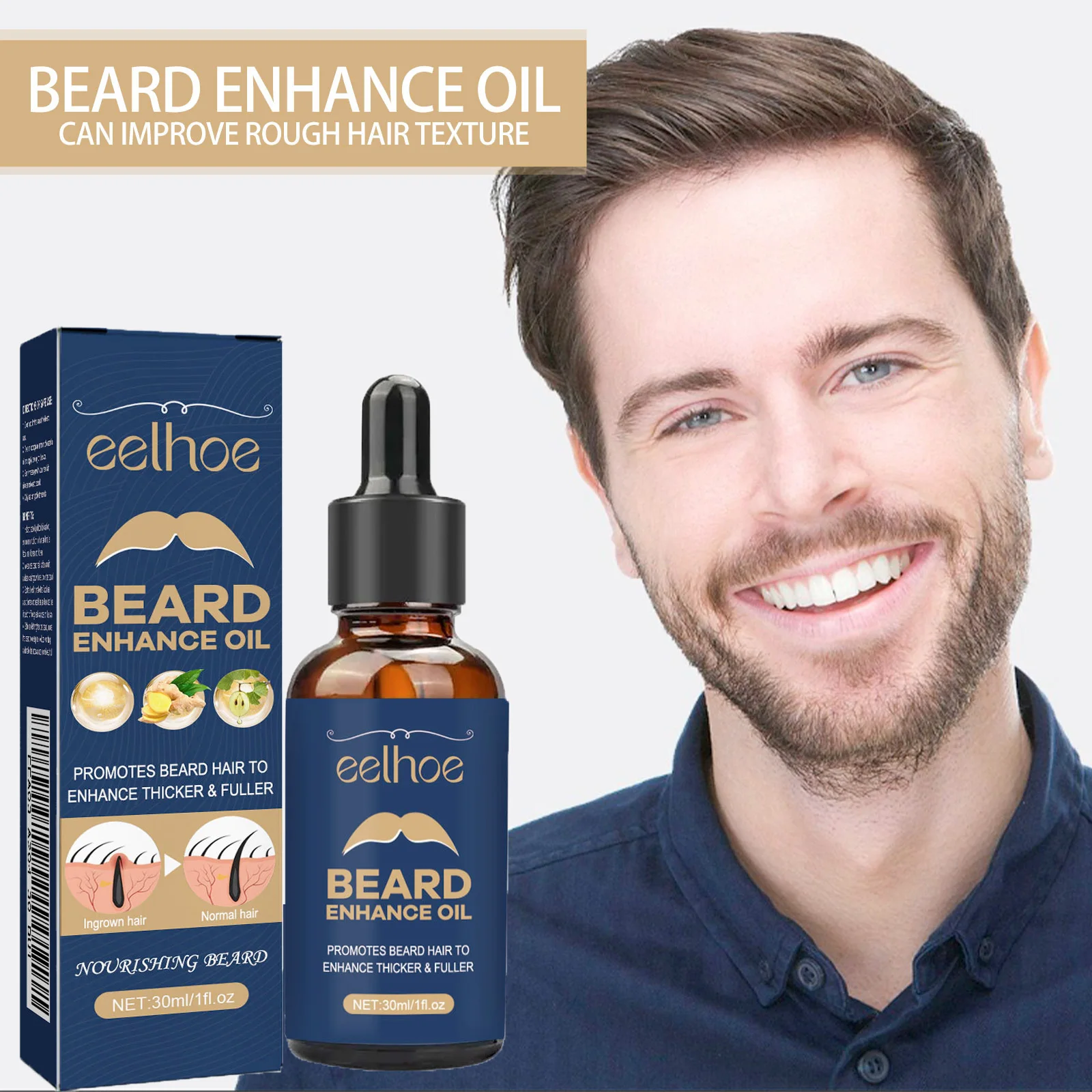 Beard Care Oil Strengthening Moisturizing Softening Nourishing Shiny Nourishing Thickening Oil for Men's Grooming & Beard Care
Beard Care Oil Strengthening Moisturizing Softening Nourishing Shiny Nourishing Thickening Oil for Men's Grooming & Beard Care