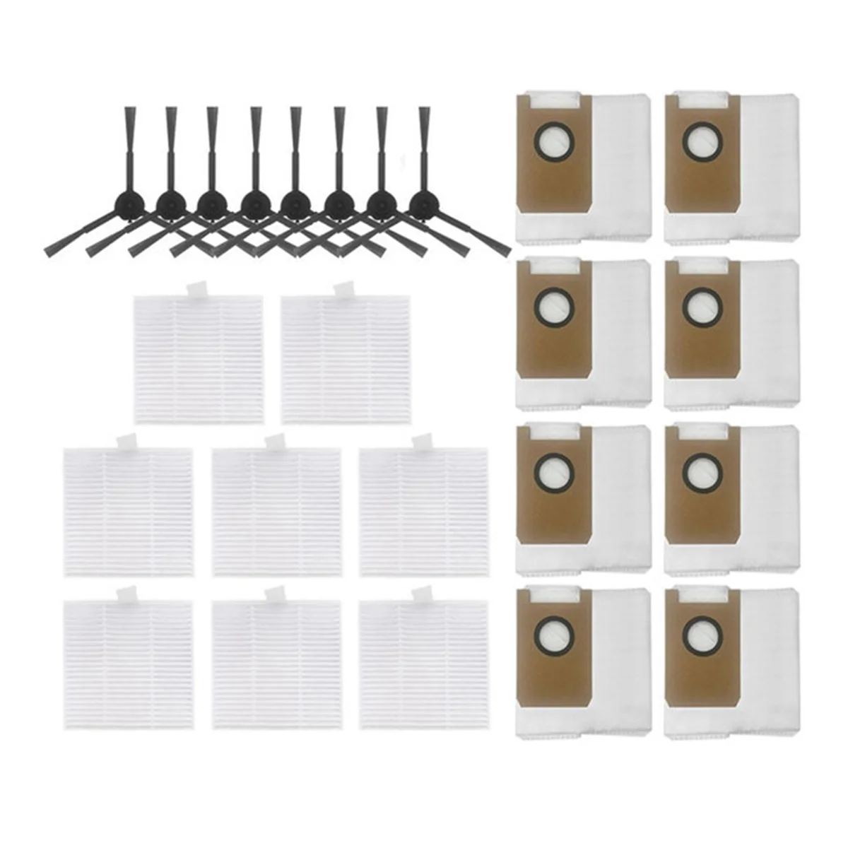 24PCS Replacement Spare Parts for T20 Robot Vacuum Cleaner Side Brush Hepa Filter Dust Bag Accessories
24PCS Replacement Spare Parts for T20 Robot Vacuum Cleaner Side Brush Hepa Filter Dust Bag Accessories