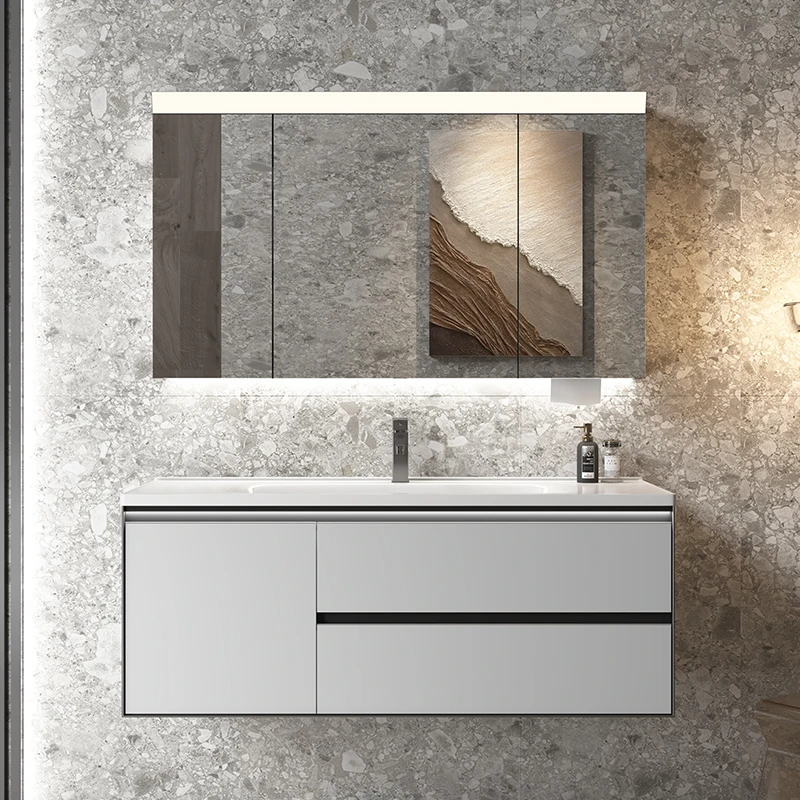 New rubber wood paint ceramic integrated basin bathroom cabinet combination intelligent hand wash face toilet washbasin
New rubber wood paint ceramic integrated basin bathroom cabinet combination intelligent hand wash face toilet washbasin