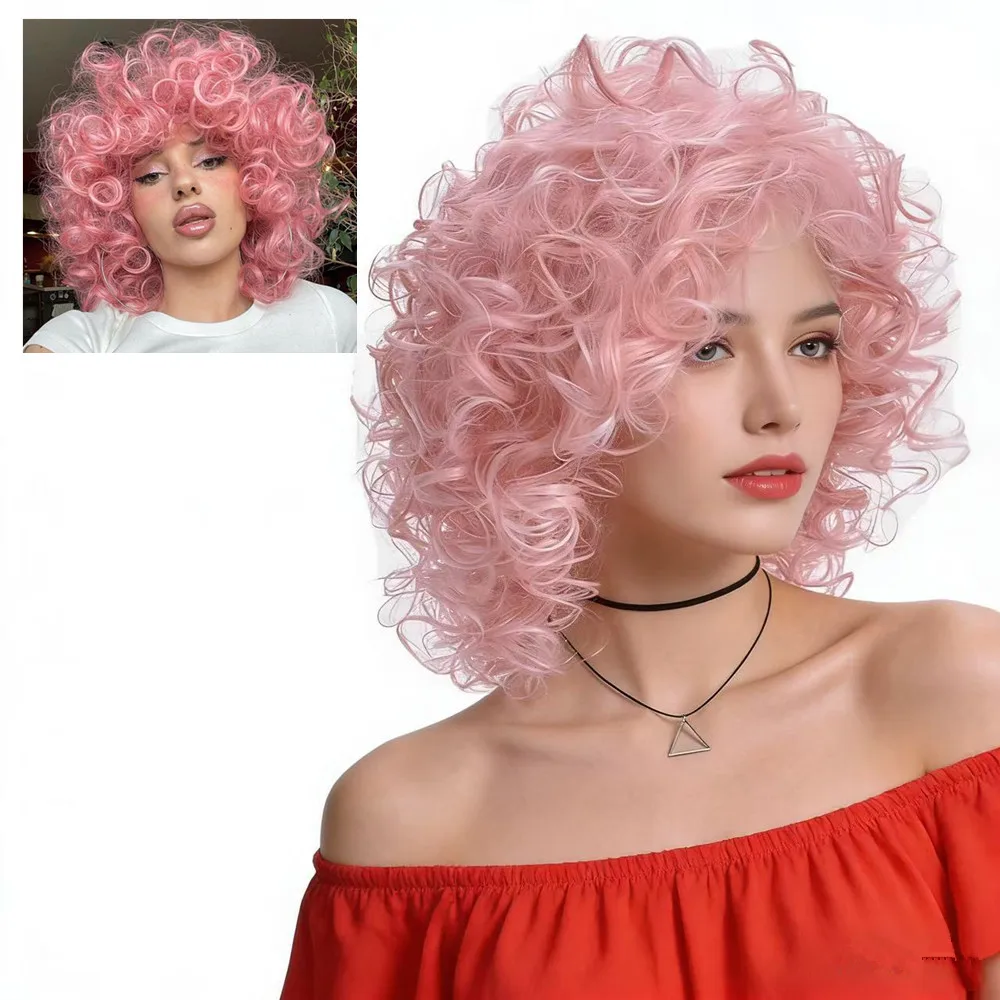 Pastel Pink Afro Curly Wig Short Heat Resistant Synthetic Hair for Cosplay And Daily Wear
Pastel Pink Afro Curly Wig Short Heat Resistant Synthetic Hair for Cosplay And Daily Wear