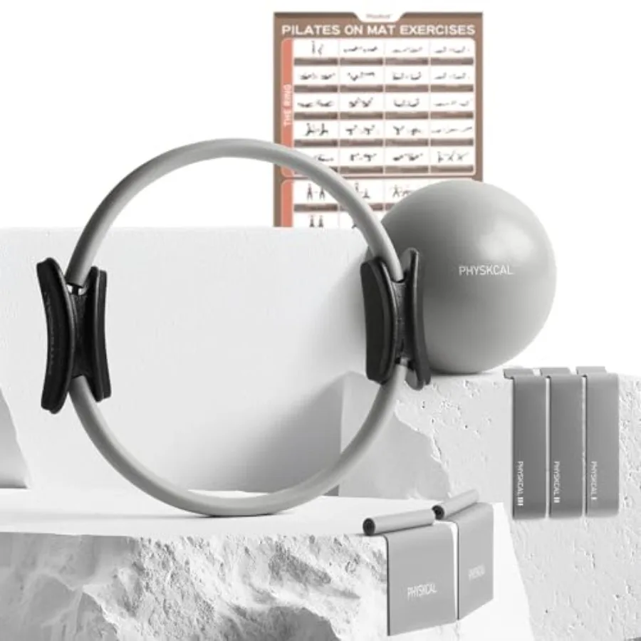 Pilates Kit 15-Inch Pilates Ring with 1x Core Ball 3X Resistant Loops and 2X Flex Bands Home Pilates Equipment Set and Mat Pila
Pilates Kit 15-Inch Pilates Ring with 1x Core Ball 3X Resistant Loops and 2X Flex Bands Home Pilates Equipment Set and Mat Pila