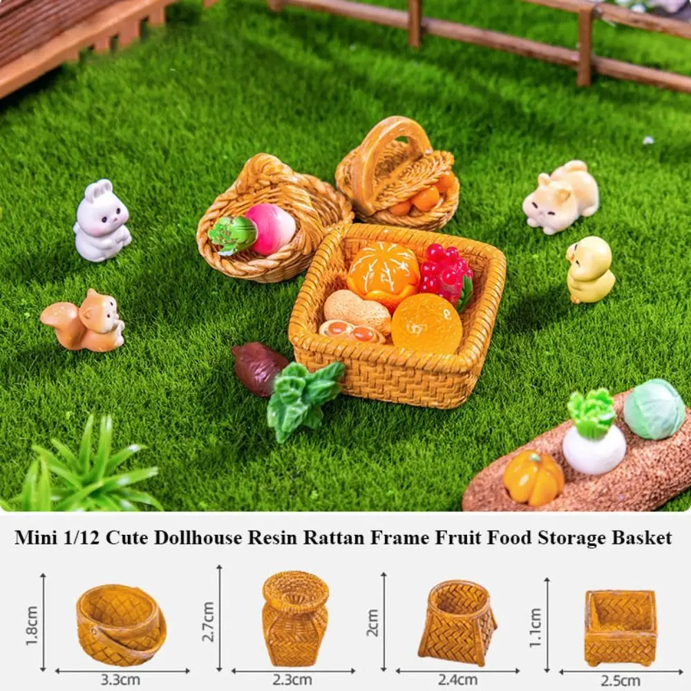 2pcs Mini 1/12 Dollhouse Rattan Frame Cute Resin Fruit Vegetable Food Storage Basket 10 Styles Hand-woven
2pcs Mini 1/12 Dollhouse Rattan Frame Cute Resin Fruit Vegetable Food Storage Basket 10 Styles Hand-woven