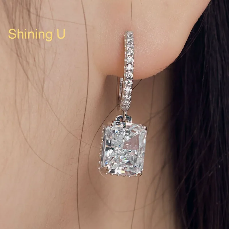 Сияющие U S925 серебро Crush Ice Cut прямоугольные серьги-капли с цирконием и драгоценными камнями для женщин ювелирные изделия юбилей свадьбы
Сияющие U S925 серебро Crush Ice Cut прямоугольные серьги-капли с цирконием и драгоценными камнями для женщин ювелирные изделия юбилей свадьбы