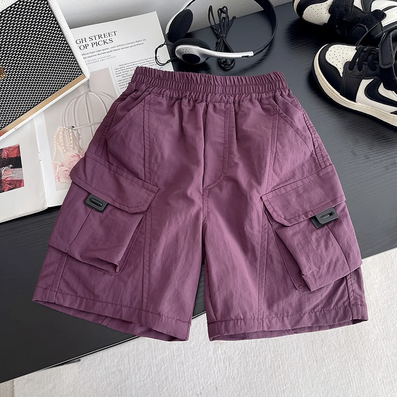 Модные тонкие шорты-карго для мальчиков, летние свободные повседневные быстросохнущие шорты, детские спортивные шорты средней длины для мальчиков
Модные тонкие шорты-карго для мальчиков, летние свободные повседневные быстросохнущие шорты, детские спортивные шорты средней длины для мальчиков