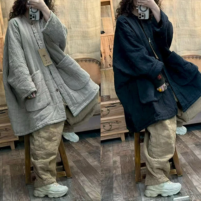 25 New Arrival Winter Women Cotton Pocket Patchwork Single Breasted Parkas Long Sleeves O-neck Casual Warm Thickened Coats L234
25 New Arrival Winter Women Cotton Pocket Patchwork Single Breasted Parkas Long Sleeves O-neck Casual Warm Thickened Coats L234