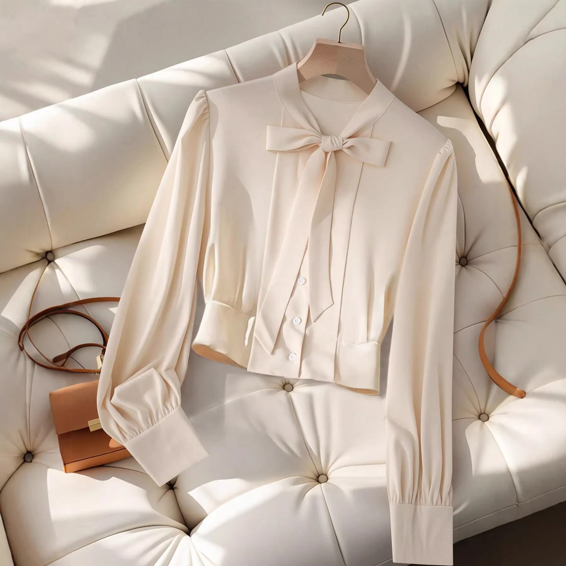 2026 Spring New Amazon European and American Fashion Commuting Casual Simple Women's Top Bow Shirt
2026 Spring New Amazon European and American Fashion Commuting Casual Simple Women's Top Bow Shirt