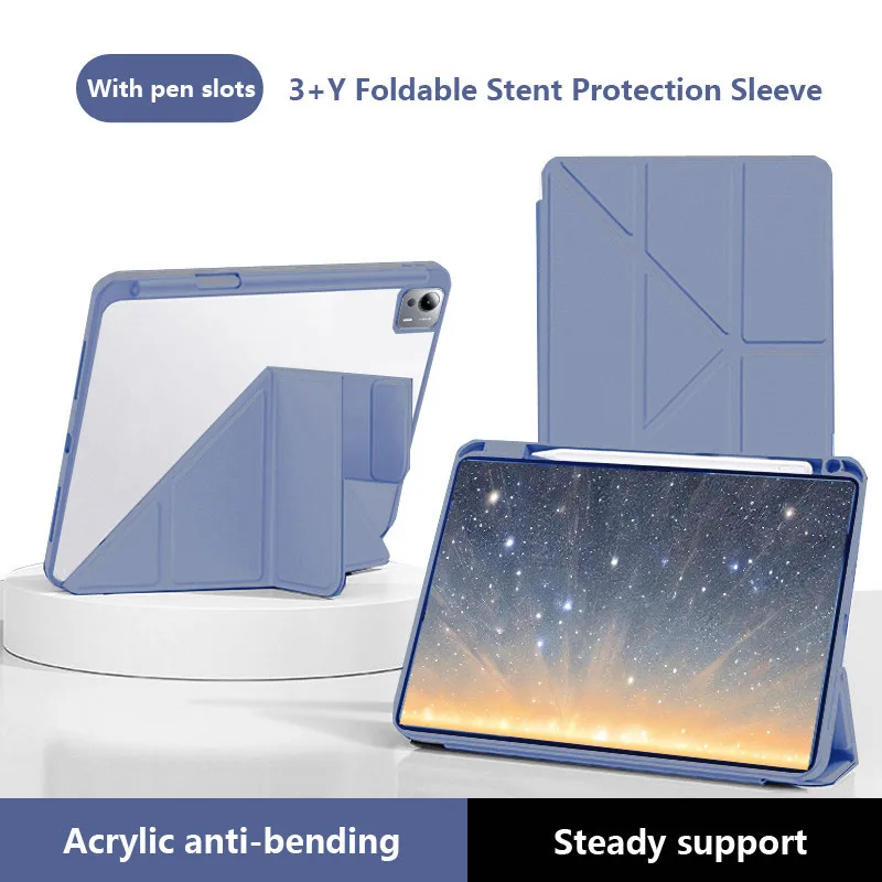 Foldable Acrylic Transparent Hard Case for OPPO Pad 5 Pro 13.2 2026 13.2 inch with Pencil Holder
Foldable Acrylic Transparent Hard Case for OPPO Pad 5 Pro 13.2 2026 13.2 inch with Pencil Holder