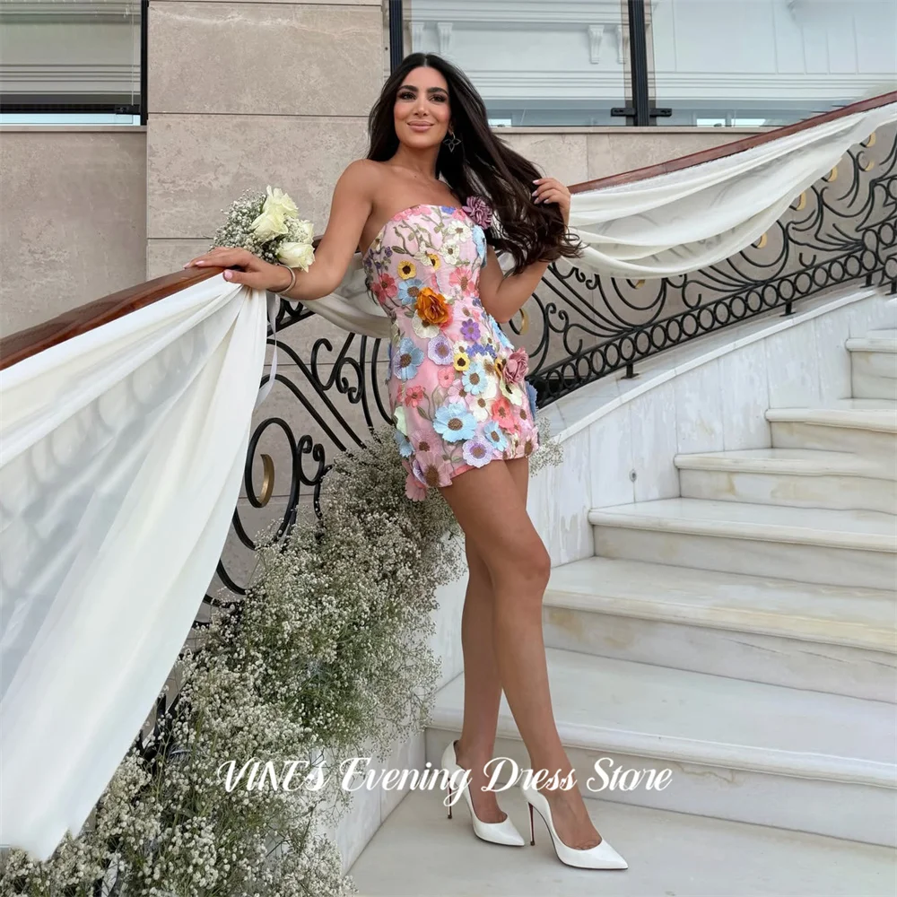 VINES Multicolor Evening Dress Strapless Sleeveless Prom Dresses with 3D Flowers Party Dress Gala Dress for Women Customized
VINES Multicolor Evening Dress Strapless Sleeveless Prom Dresses with 3D Flowers Party Dress Gala Dress for Women Customized