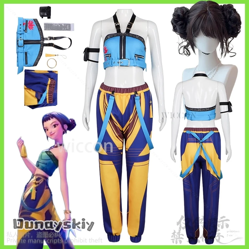 Zoey Kpop Girl Group Cosplay Anime Movie Demon Singing Costume Jirai Kei Girls Punk Y2K Halter Backless Top Halloween Disguise
Zoey Kpop Girl Group Cosplay Anime Movie Demon Singing Costume Jirai Kei Girls Punk Y2K Halter Backless Top Halloween Disguise