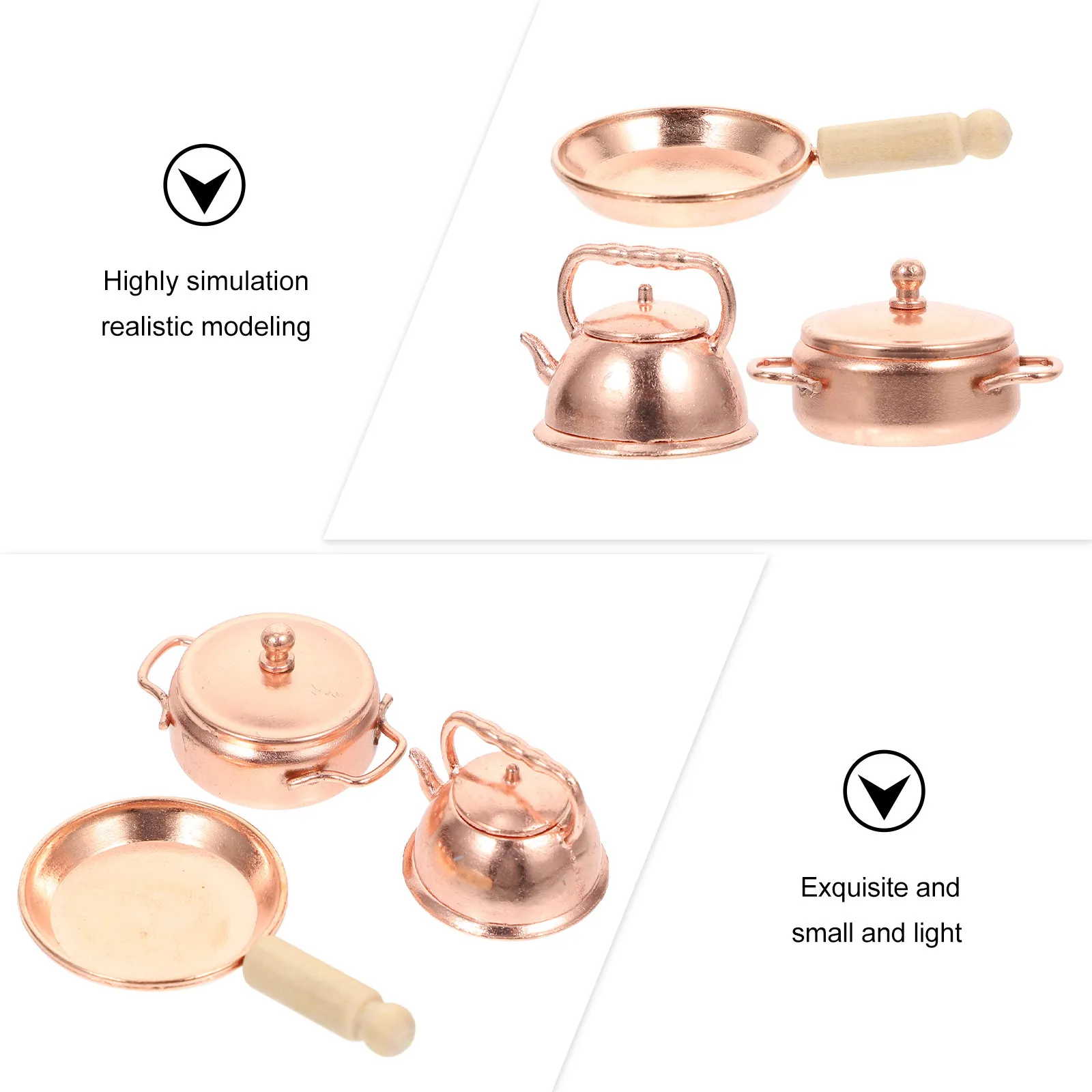 3Pcs Miniature Cookware Decor Durable Realistic Small House Supplies 1:12 Scale Mini House Ornament Photo Props
3Pcs Miniature Cookware Decor Durable Realistic Small House Supplies 1:12 Scale Mini House Ornament Photo Props