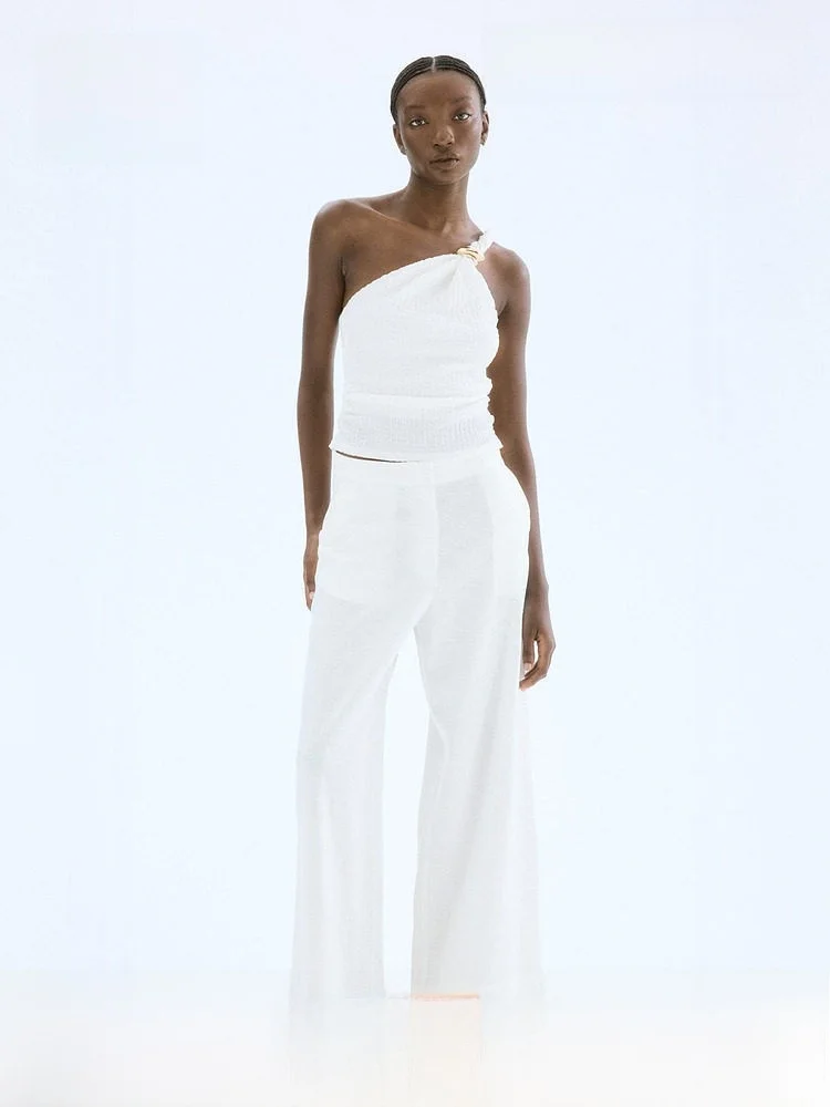 H&M Women's Wide Leg Pants Winter Linen Blend Casual Trousers High Waist Long Pants Comfortable Fit Fashionable Design
H&M Women's Wide Leg Pants Winter Linen Blend Casual Trousers High Waist Long Pants Comfortable Fit Fashionable Design
